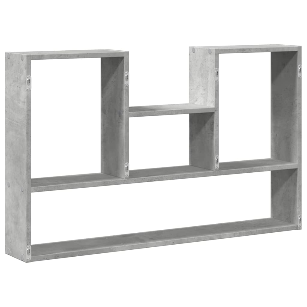 Zidna polica siva boja betona 99x15x60 cm konstruirano drvo