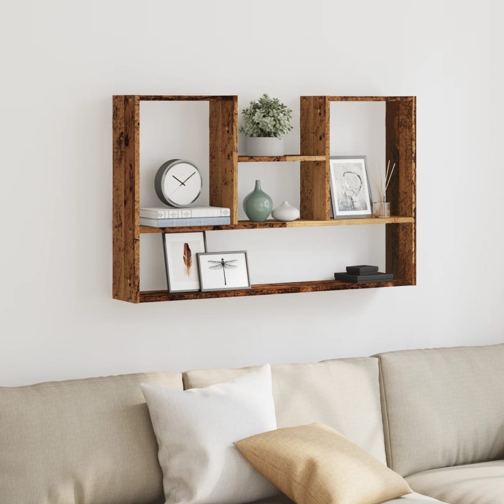 Zidna polica boja staro drvo 99x15x60 cm konstruirano drvo