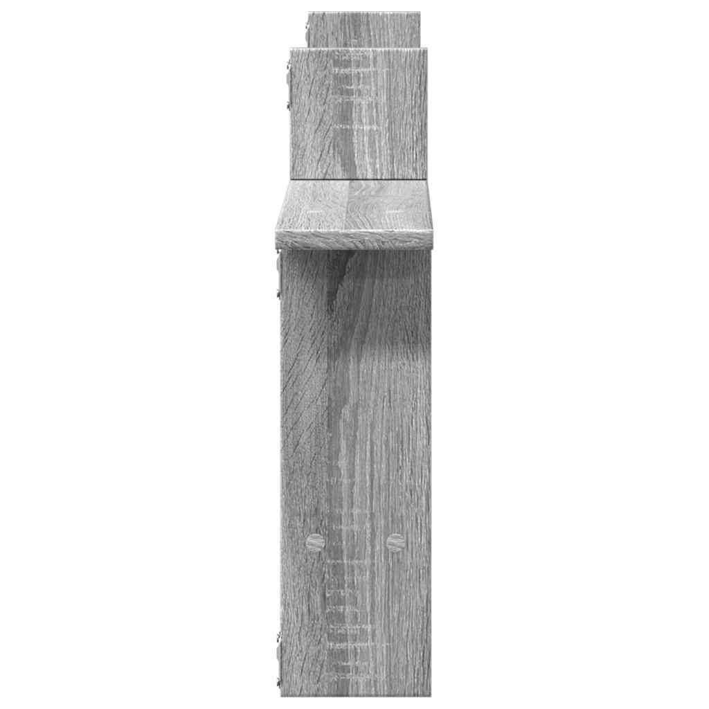Zidne police 2 kom boja hrasta 50x12x50 cm konstruirano drvo
