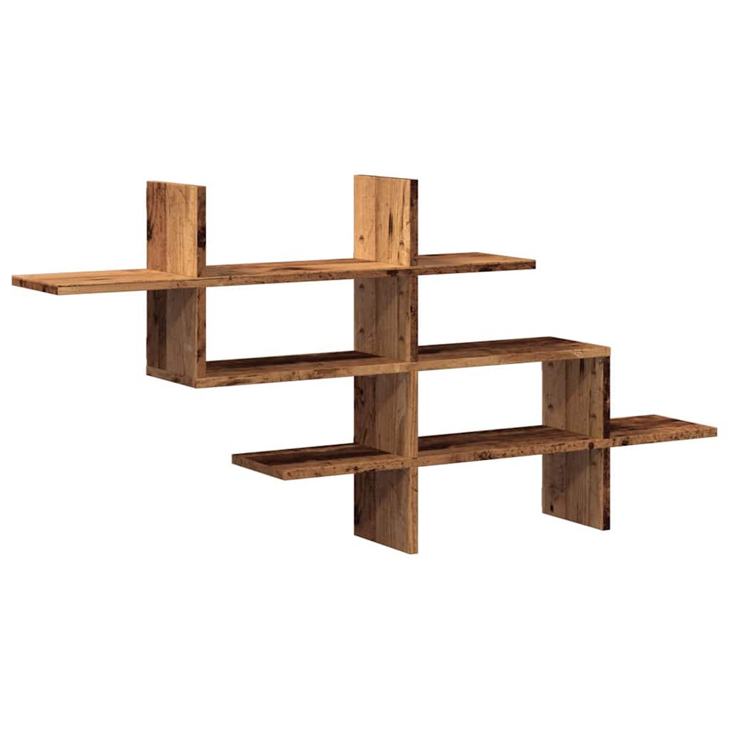 Zidna polica boja staro drvo 124,5x18x60,5 cm konstruirano drvo