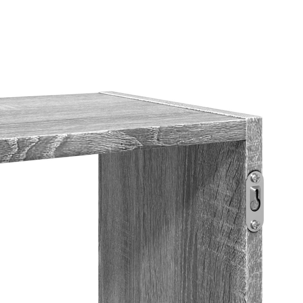 Zidna polica siva boja hrasta 100x25x50 cm konstruirano drvo