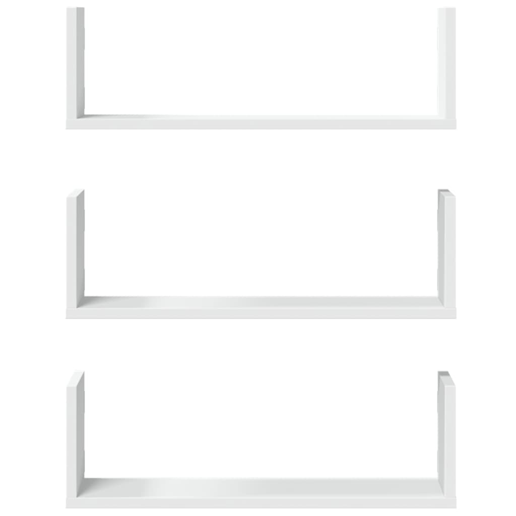 Zidne police 3 kom bijele 58 x 18 x 18 cm konstruirano drvo