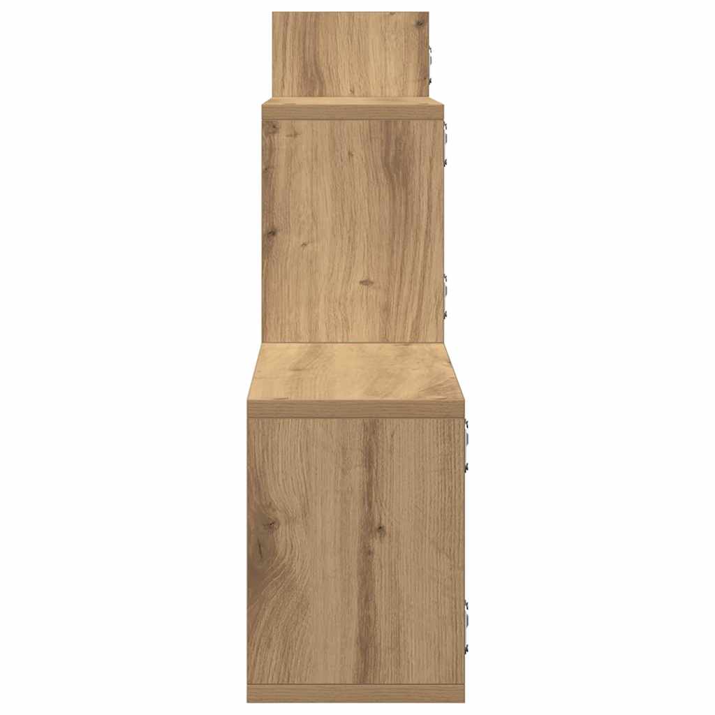 Zidna polica boja hrasta 167,5x18x68 cm konstruirano drva