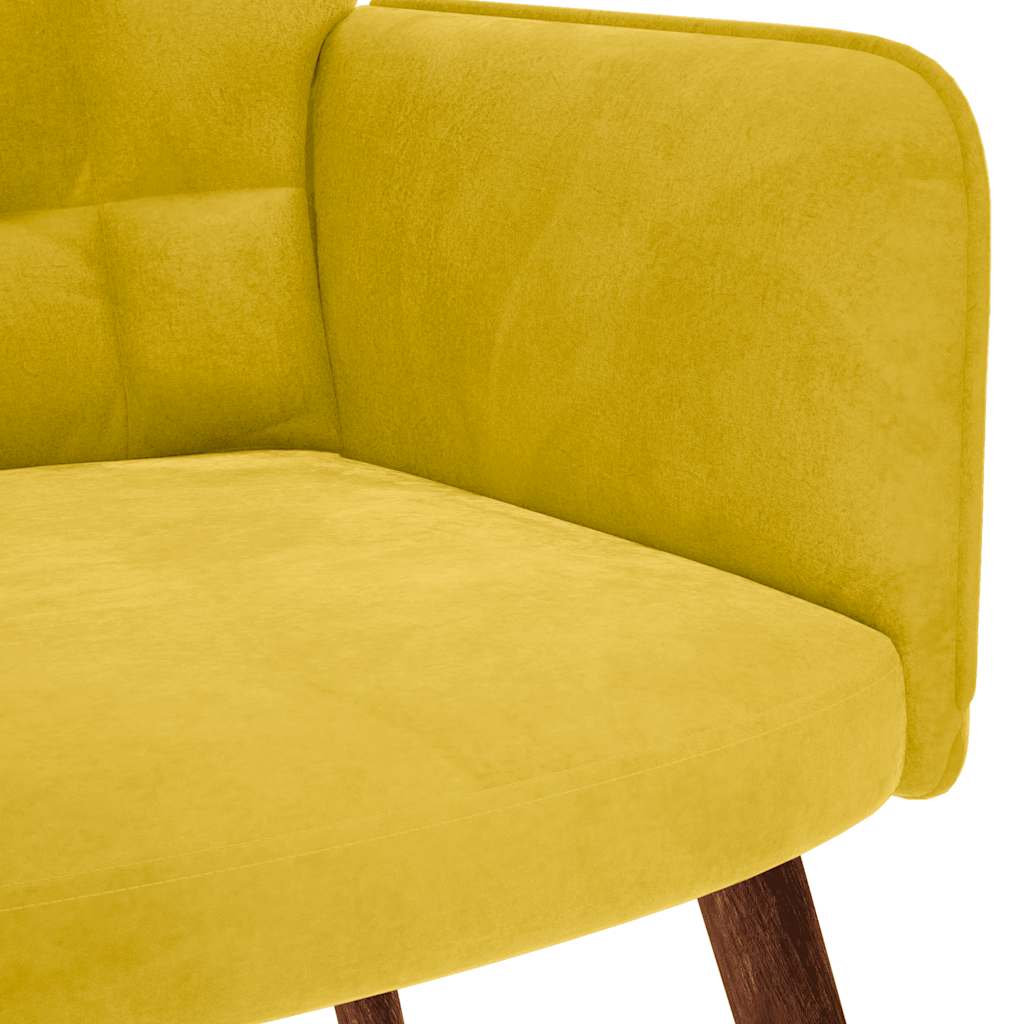 Stolica za opuštanje žuti baršun