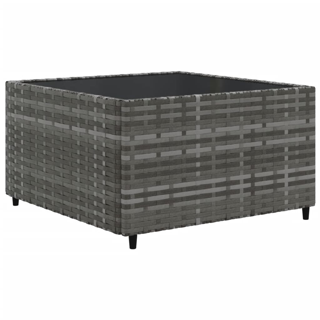 10-dijelni set vrtnih sofa od poliratana s jastucima sivi