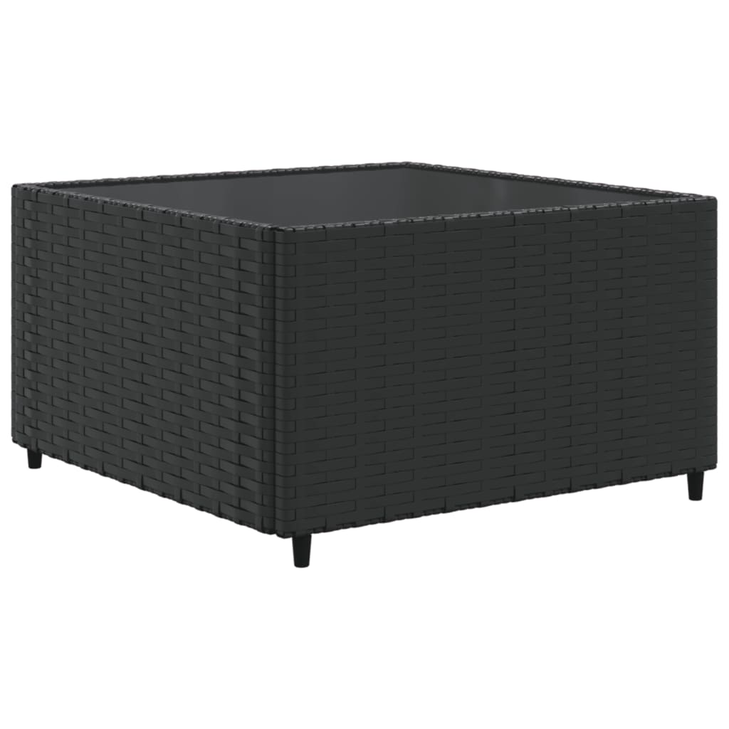 11-dijelni set vrtnih sofa od poliratana s jastucima crni
