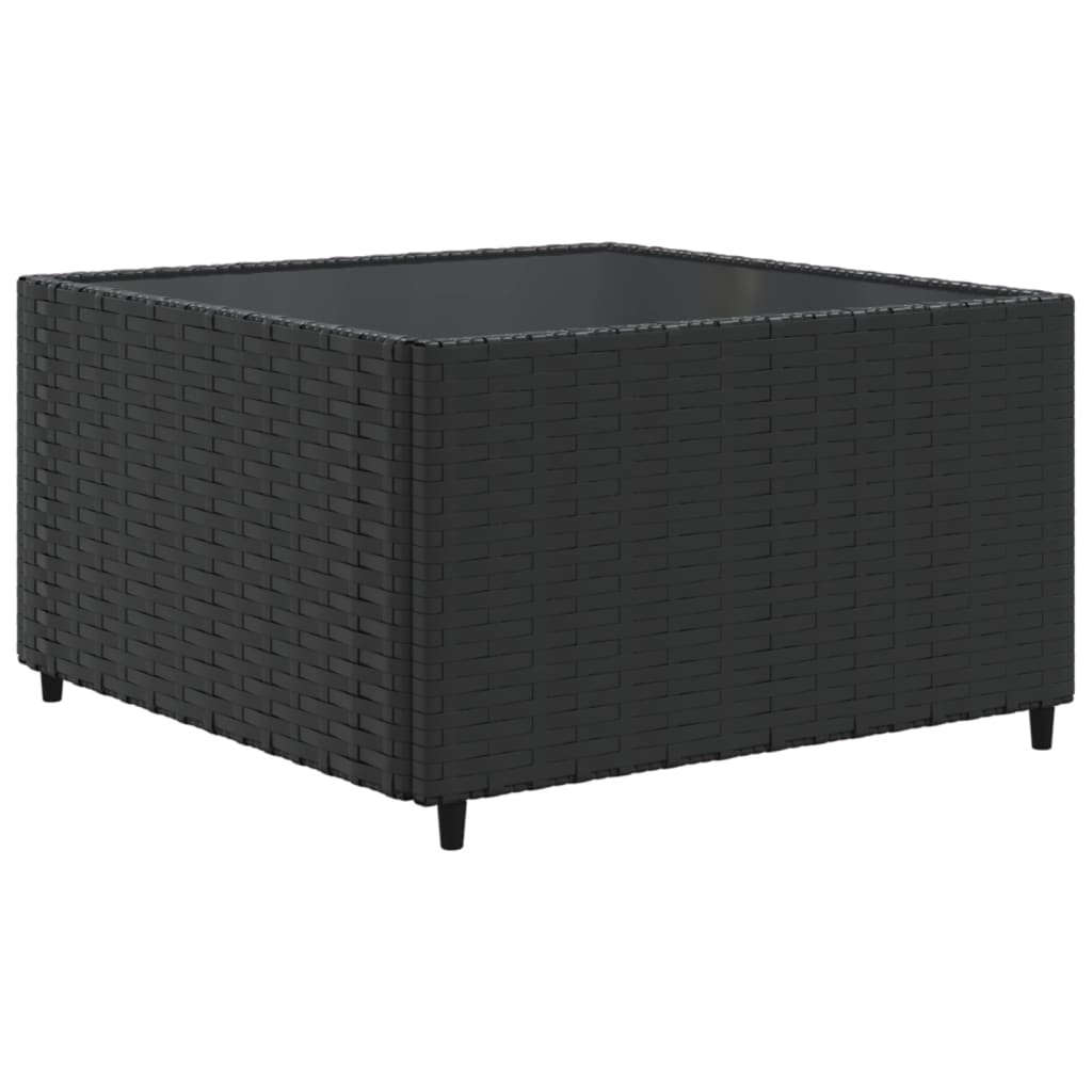 11-dijelni set vrtnih sofa od poliratana s jastucima crni