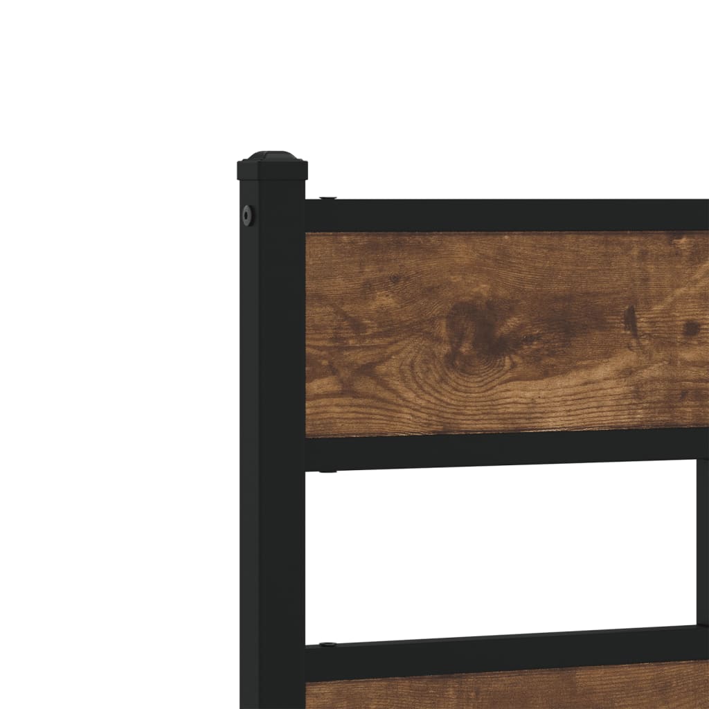 Metalni okvir kreveta bez madraca boja hrasta 183x213 cm