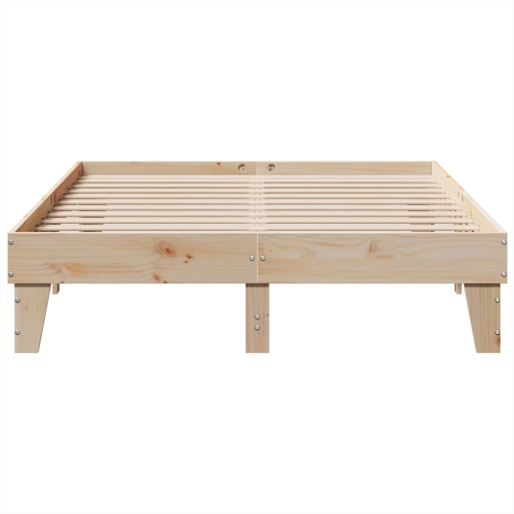 Okvir kreveta bez madraca 150 x 200 cm od masivne borovine