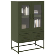 Visoka komoda maslinastozeleni 67 x 39 x 111,5 cm od čelika