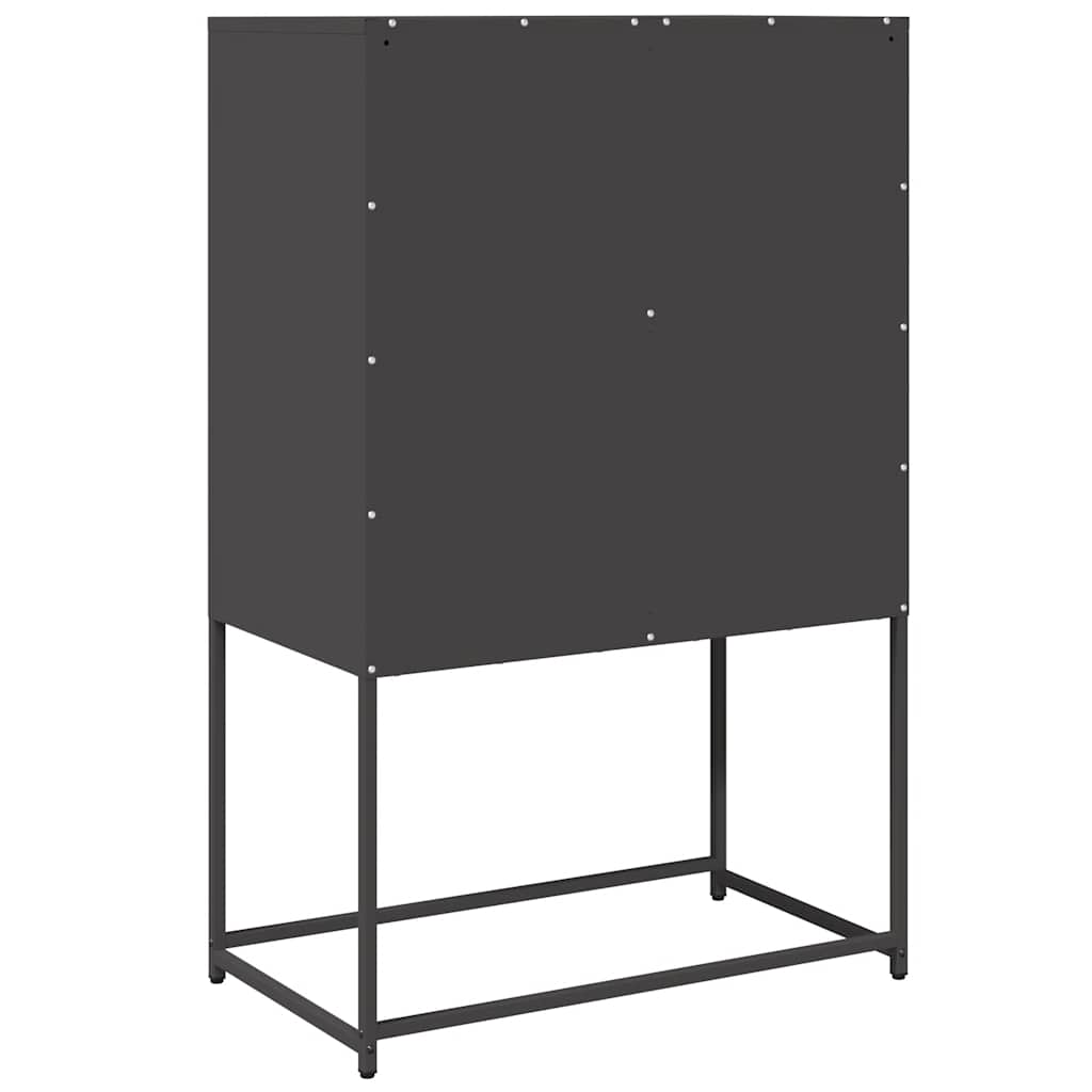 Visoka ploča crna 68x39x107 cm čelik