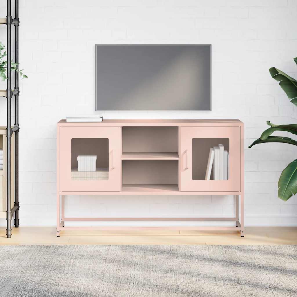 TV ormarić ružičasti 100,5x39x60,5 cm čelični