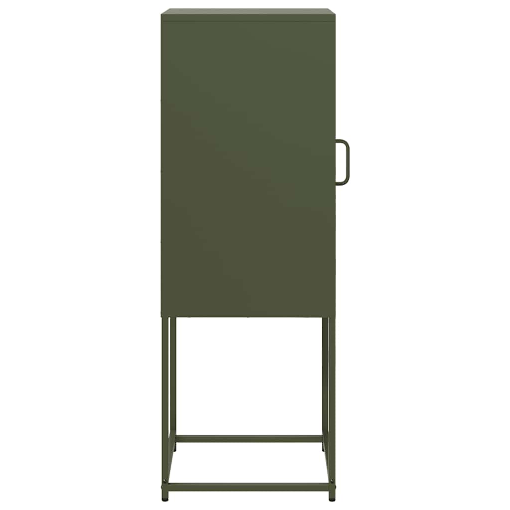 Komoda Maslinasto zelena 36x39x107 cm Hladno valjani čelik