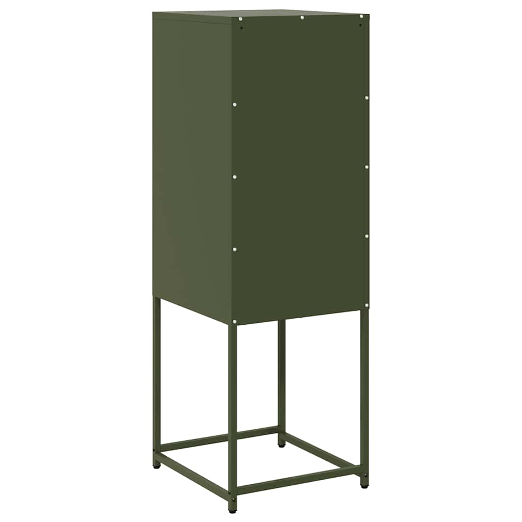 Komoda Maslinasto zelena 36x39x107 cm Hladno valjani čelik