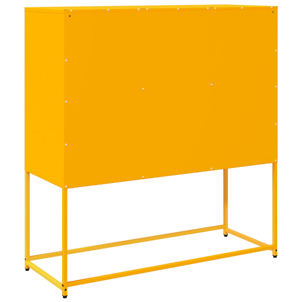 Komoda boja senfa 100,5x39x107 cm hladno valjani čelik