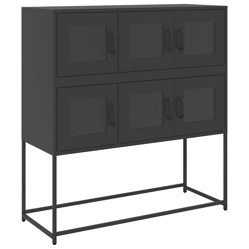 Komoda crna 100,5 x 39 x 107 cm od hladno valjanog čelika