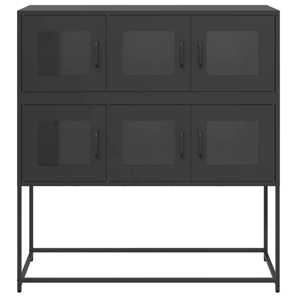 Komoda crna 100,5 x 39 x 107 cm od hladno valjanog čelika