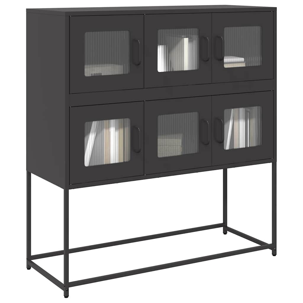 Komoda crna 100,5 x 39 x 107 cm od hladno valjanog čelika