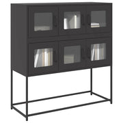 Komoda crna 100,5 x 39 x 107 cm od hladno valjanog čelika