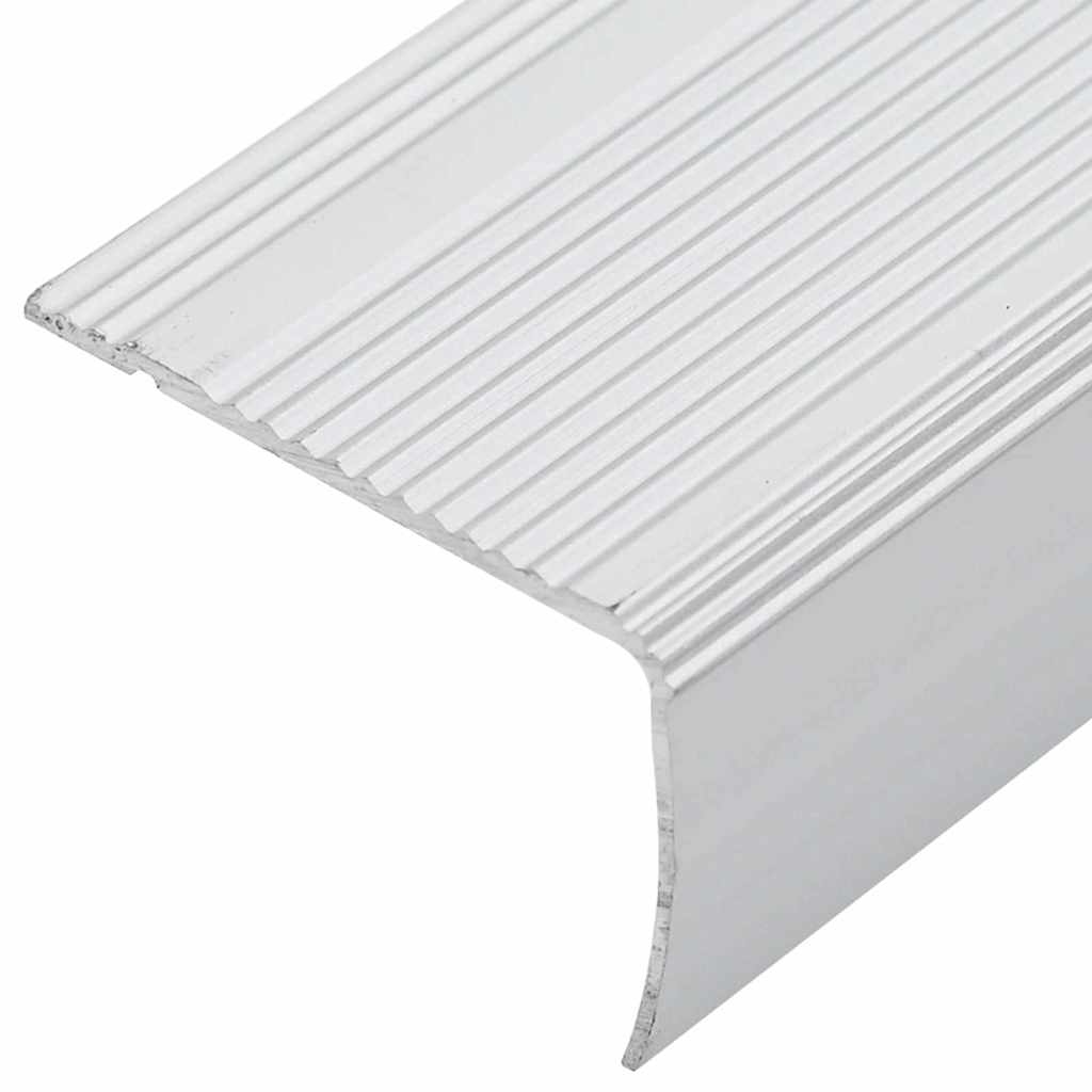 Profili za rubove stepenica 10 pcs Srebrno 67 x 3 x 2 cm