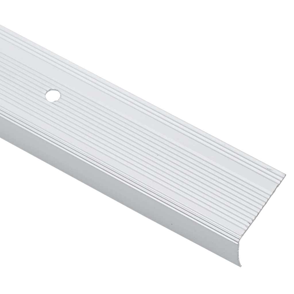 Profili za rubove stepenica 10 pcs Srebrno 67 x 3 x 2 cm
