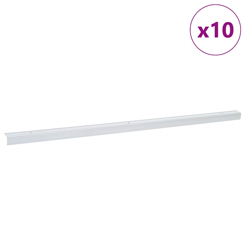Profili za rubove stepenica 10 pcs Srebrno 67 x 3 x 2 cm