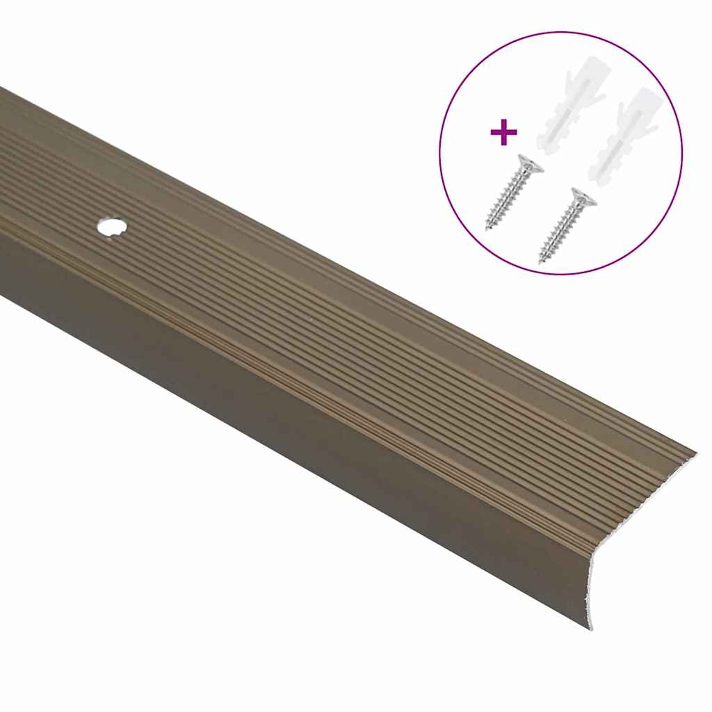 Profili za rubove stepenica 30 pcs Smeđa 67 x 3.5 x 3 cm