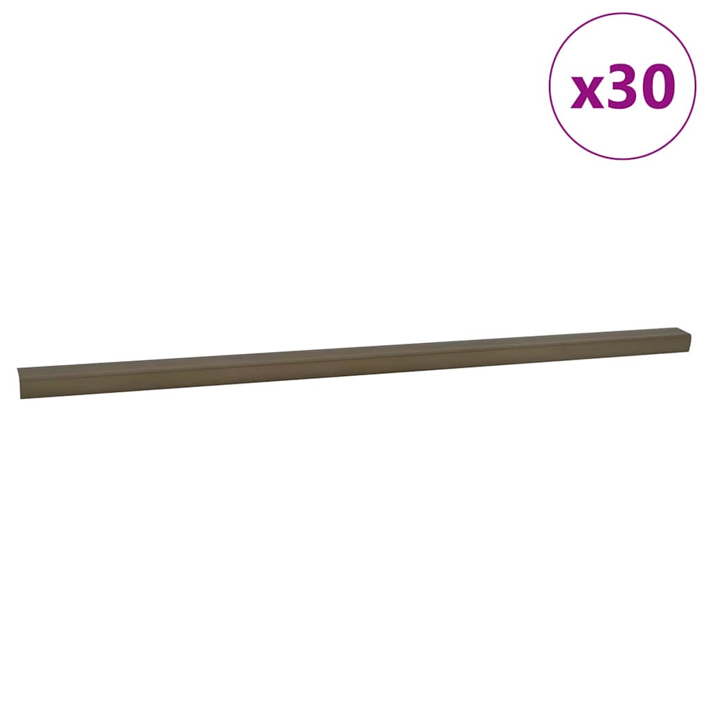 Profili za rubove stepenica 30 pcs Smeđa 67 x 3.5 x 3 cm