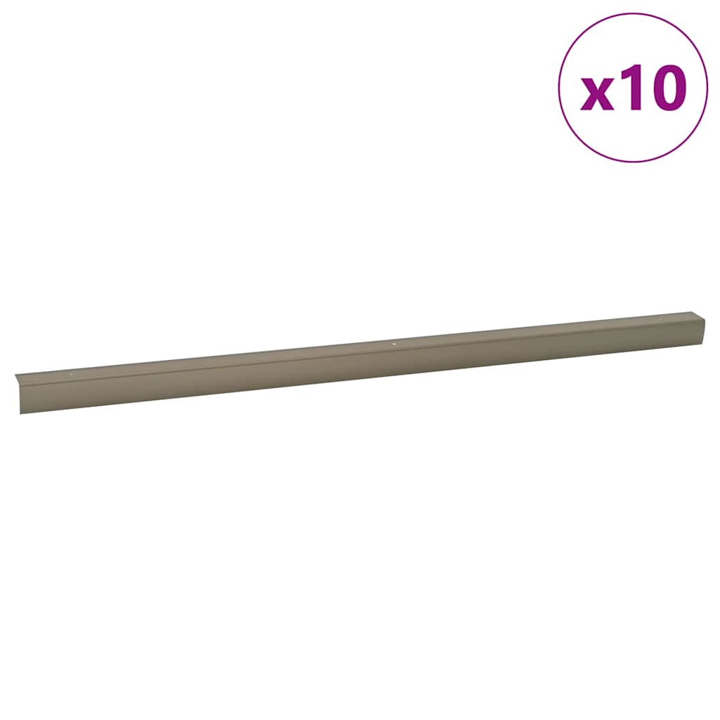 Profili za rubove stepenica 10 pcs Šampanjca 67 x 3.5 x 3 cm