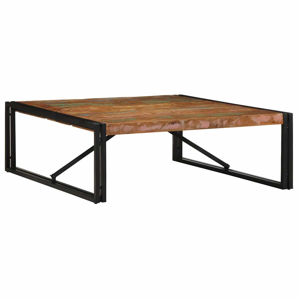 Stolić za kavu višebojna 100x100x35cm masivnog obnovljenog drva