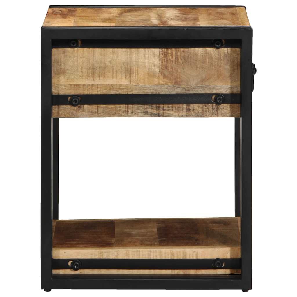 Noćni ormarići 2 kom 40x40x50 cm Masivno neobrađeno drvo manga