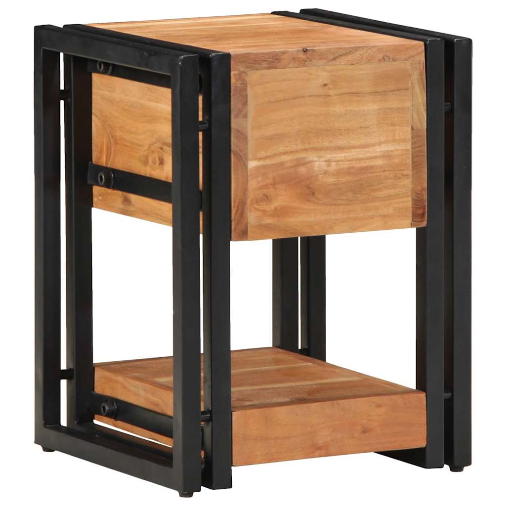 Noćni ormar 2 pcs Smeđa 30 x 30 x 40 cm Čvrsto drvo akacije