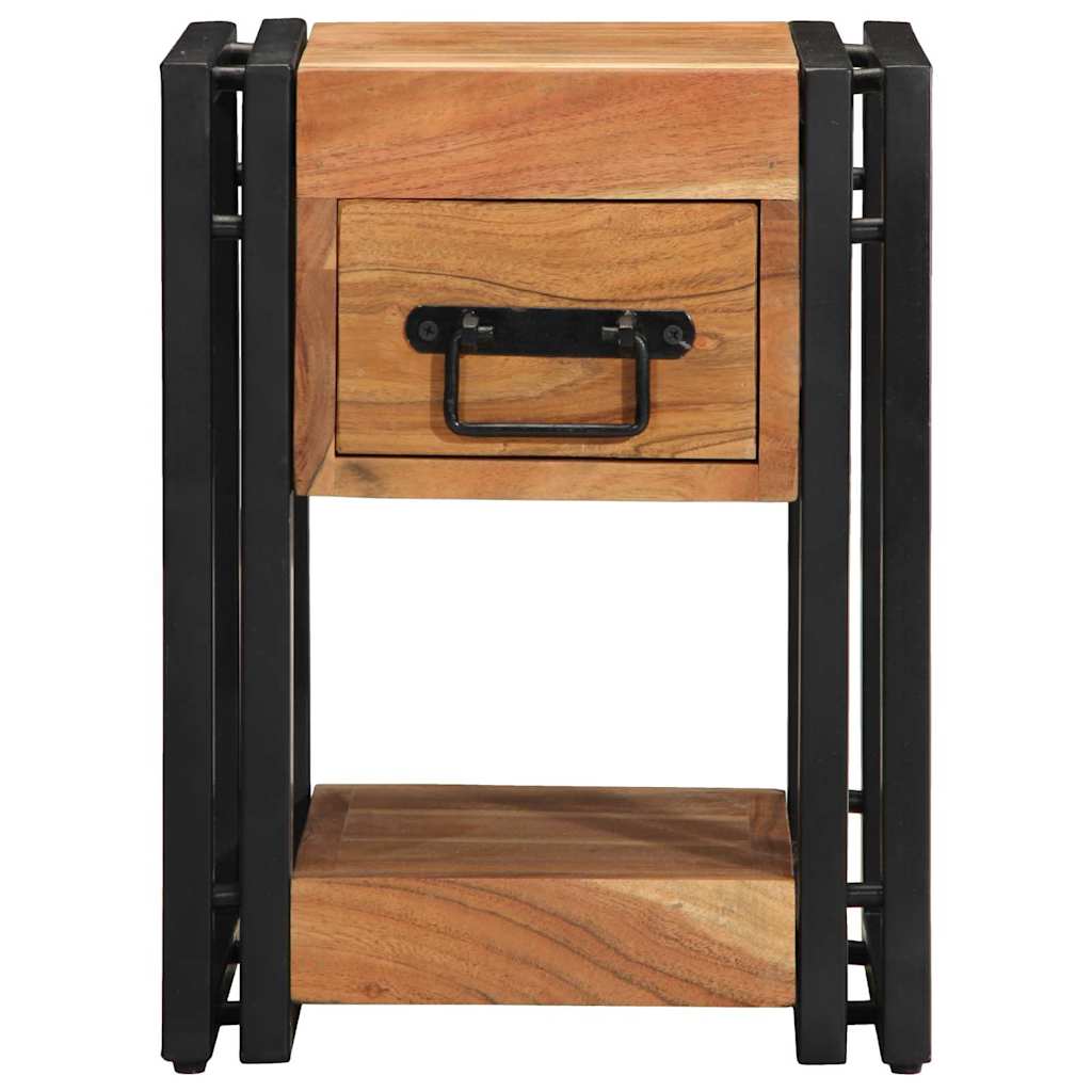 Noćni ormar 2 pcs Smeđa 30 x 30 x 40 cm Čvrsto drvo akacije