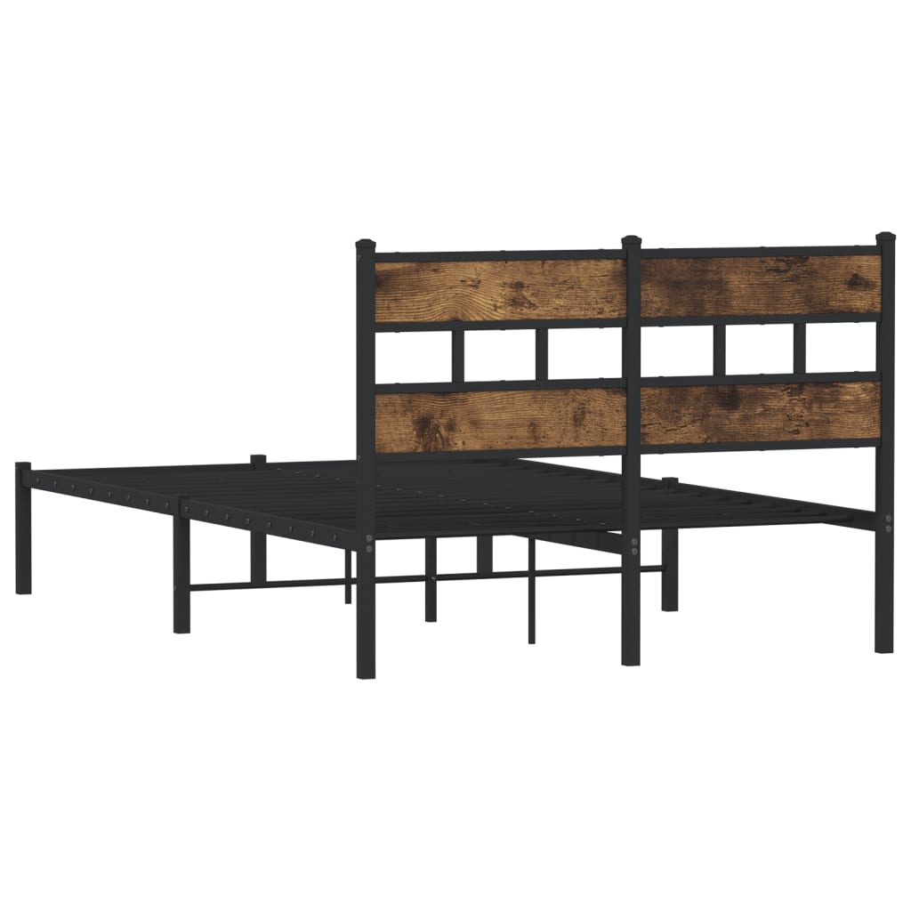 Metalni okvir kreveta bez madraca boja hrasta 120x190 cm