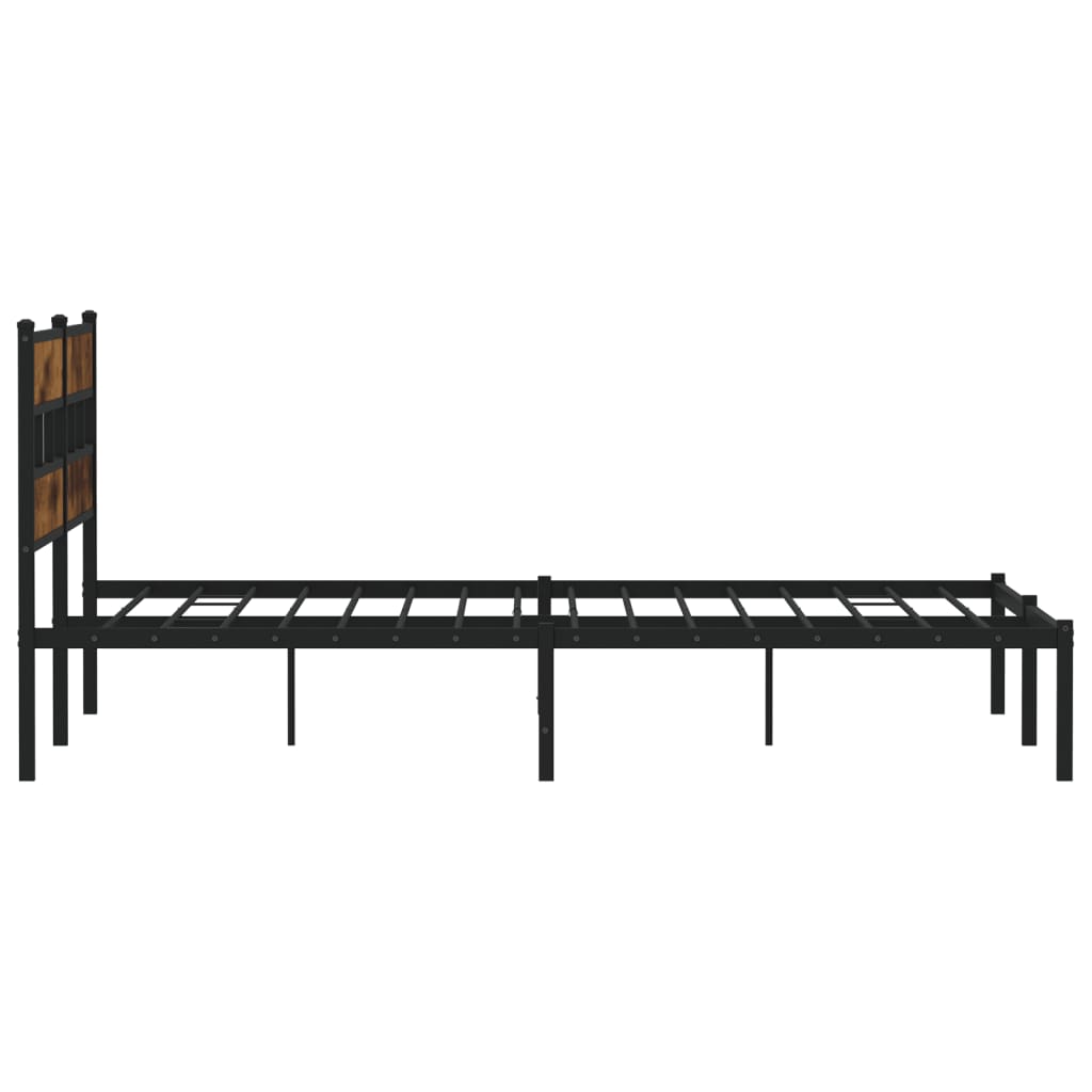 Metalni okvir kreveta bez madraca boja hrasta 180x200 cm