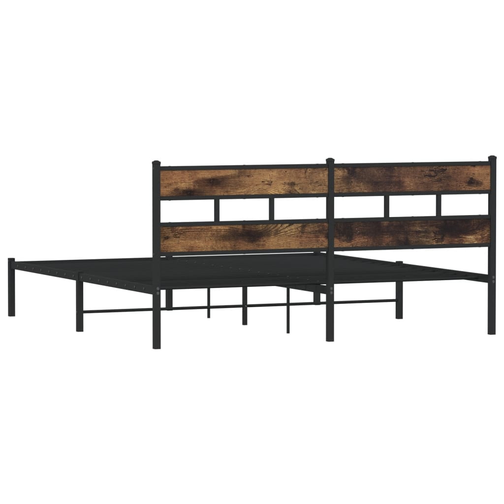 Metalni okvir kreveta bez madraca boja hrasta 180x200 cm