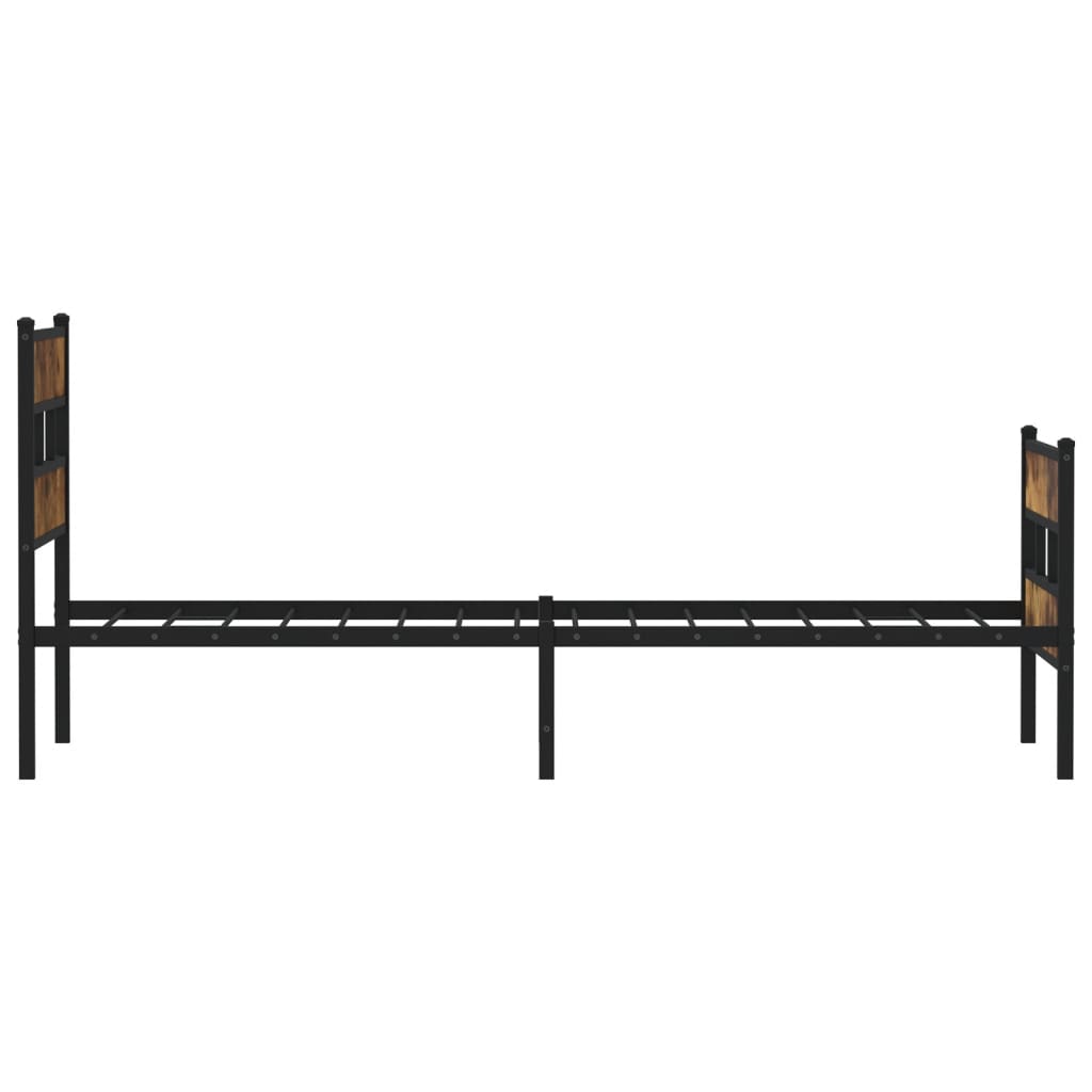 Metalni okvir kreveta bez madraca boja hrasta 90x200 cm