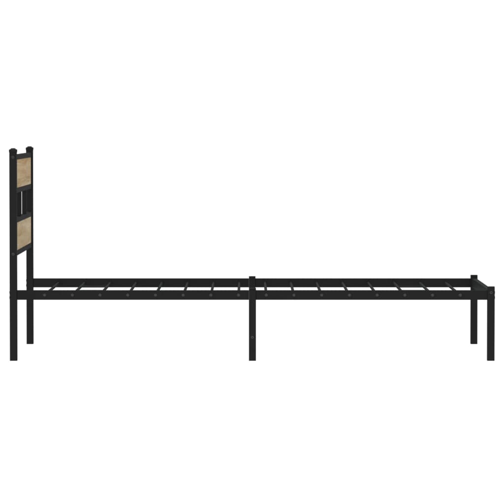 Metalni okvir kreveta bez madraca boja hrasta sonome 75x190 cm