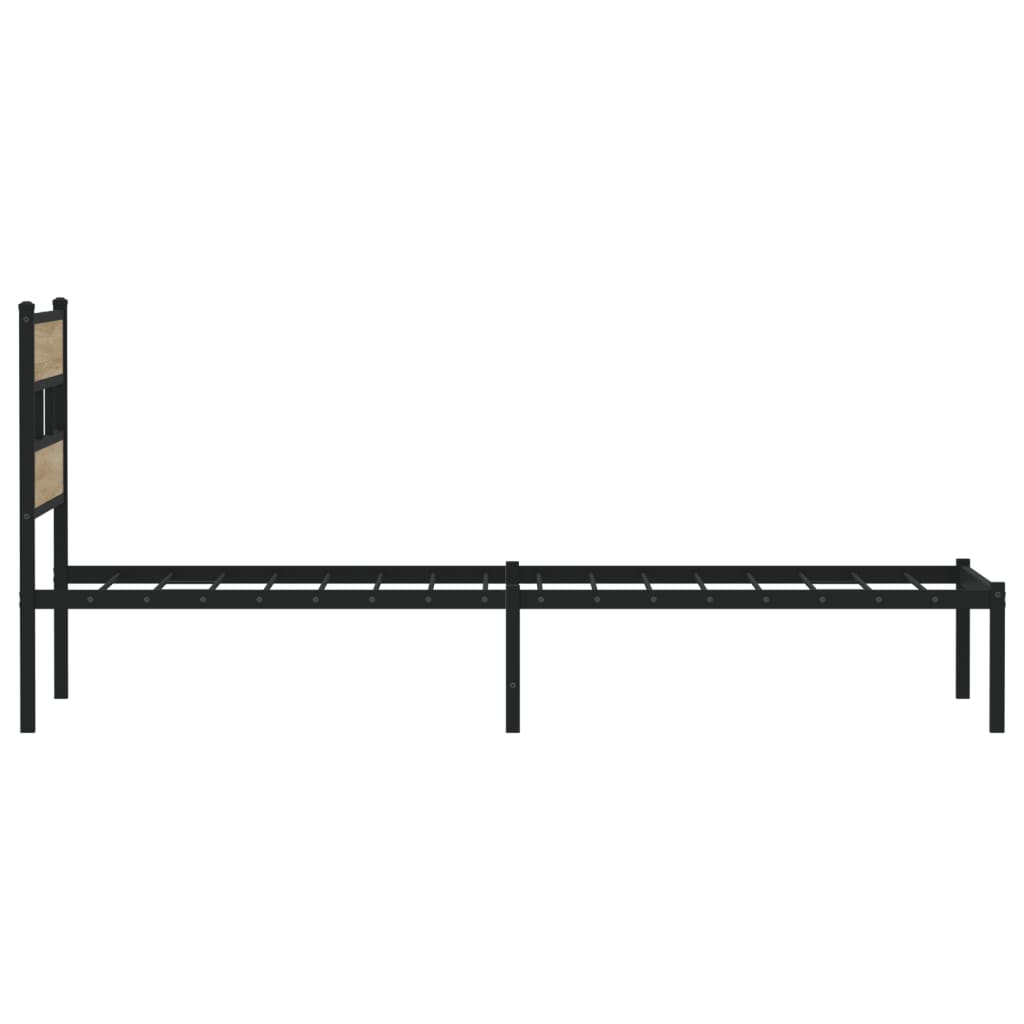 Metalni okvir kreveta bez madraca boja hrasta sonome 80x200 cm