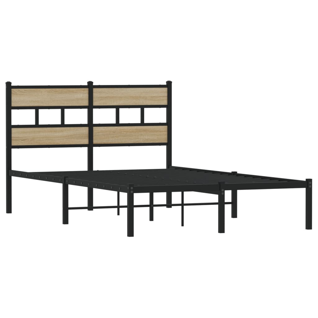 Metalni okvir kreveta bez madraca boja hrasta sonome 120x190 cm