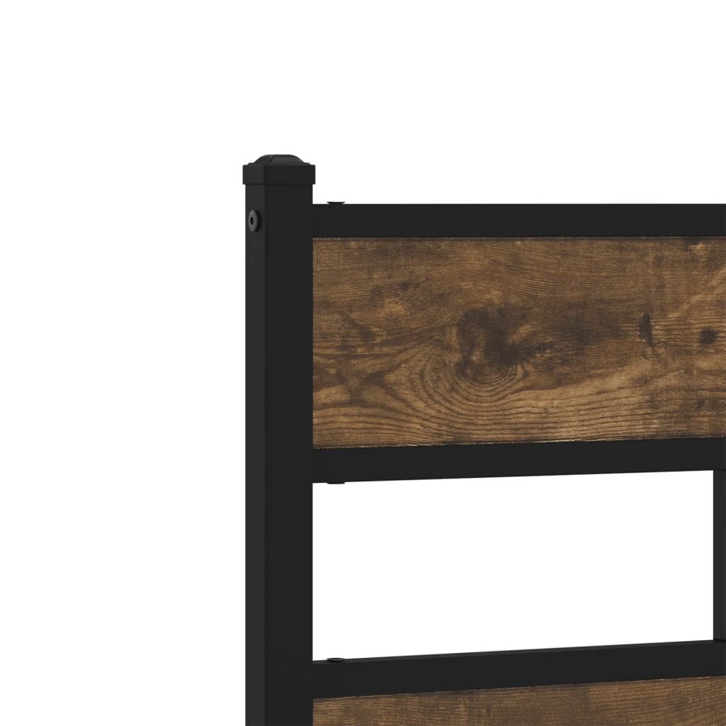 Metalni okvir kreveta bez madraca boja hrasta 135x190 cm