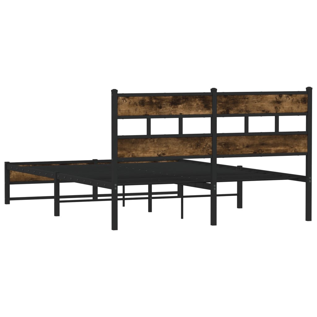 Metalni okvir kreveta bez madraca boja hrasta 160x200 cm