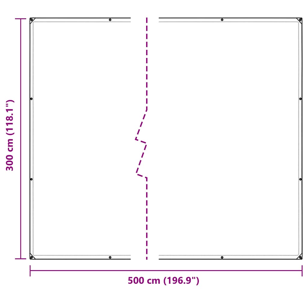 Prozirna cerada s ušicama 3x5 m polietilen