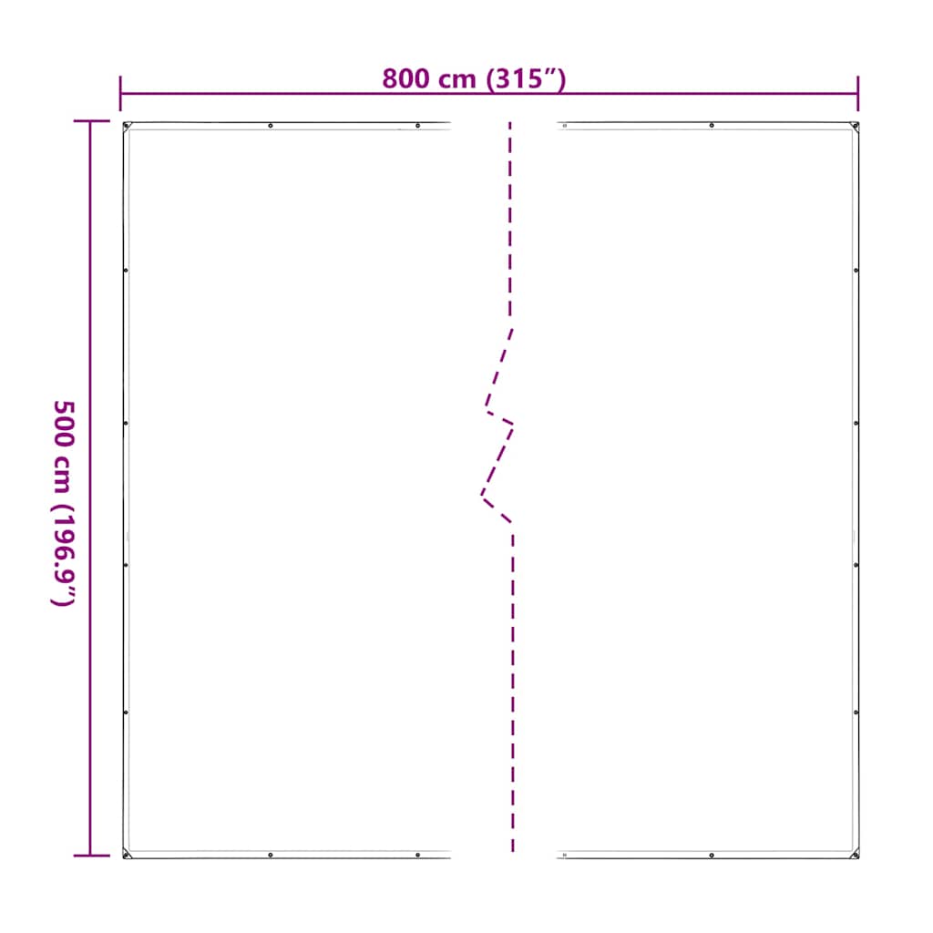 Prozirna cerada s ušicama 5x8 m polietilen