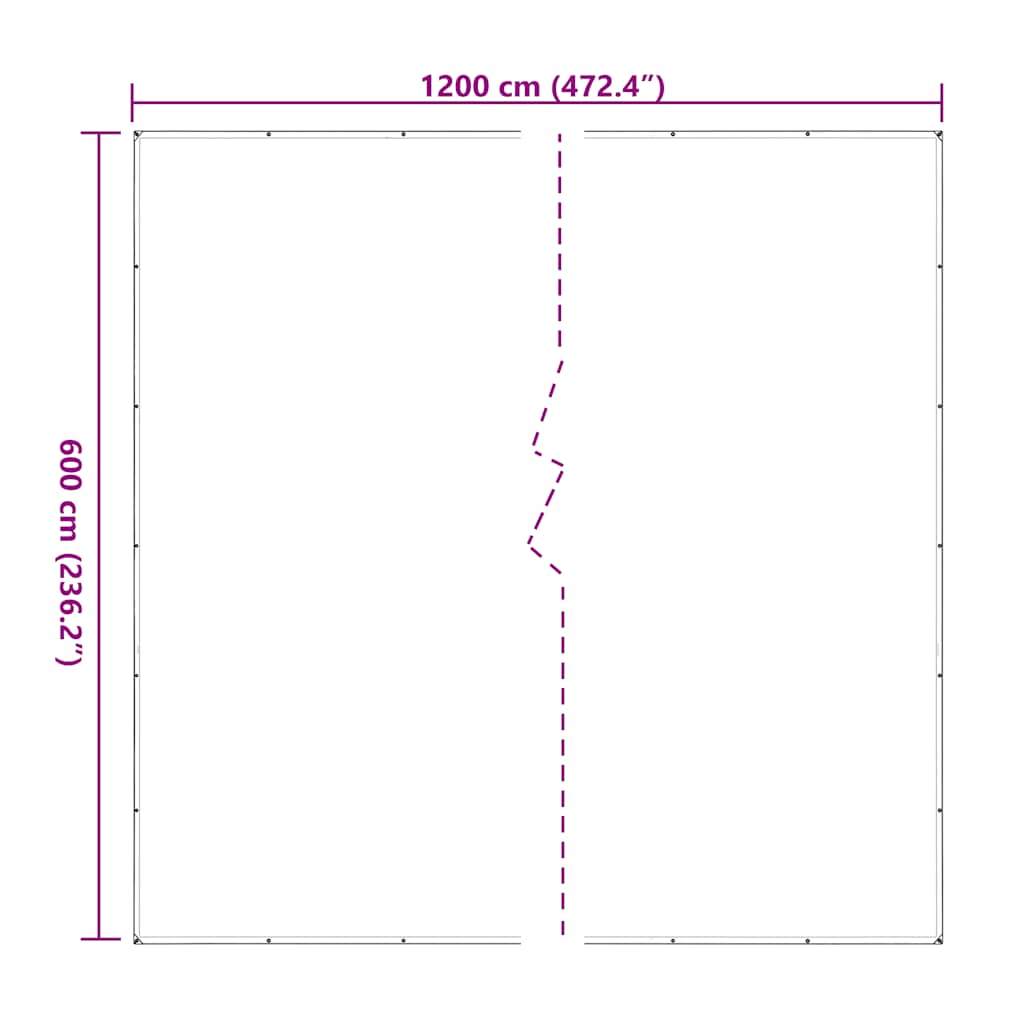 Prozirna cerada s ušicama 6x12 m polietilen