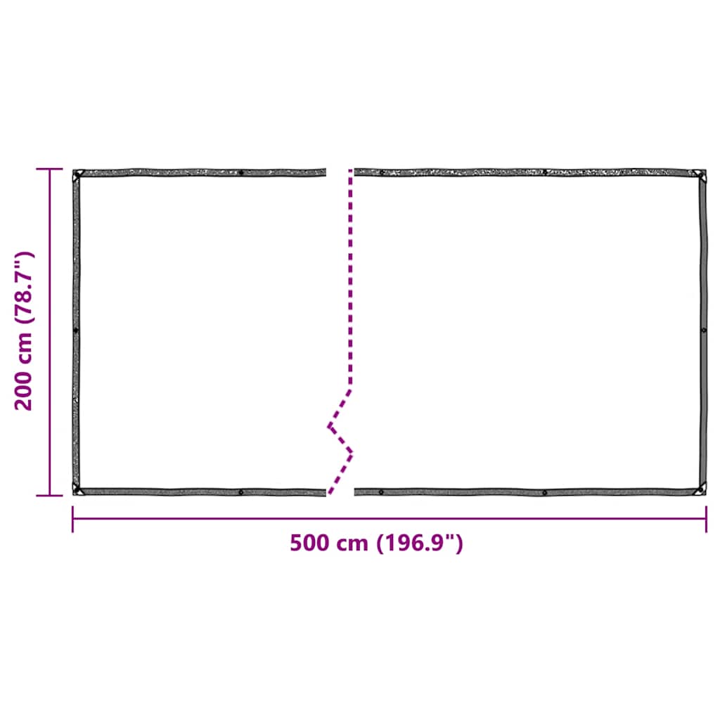 Prozirna cerada s ušicama 2x5 m polietilen
