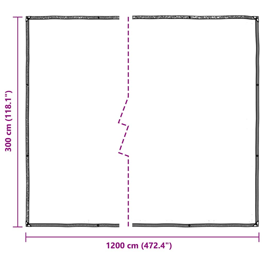 Prozirna cerada s ušicama 3x12 m polietilen