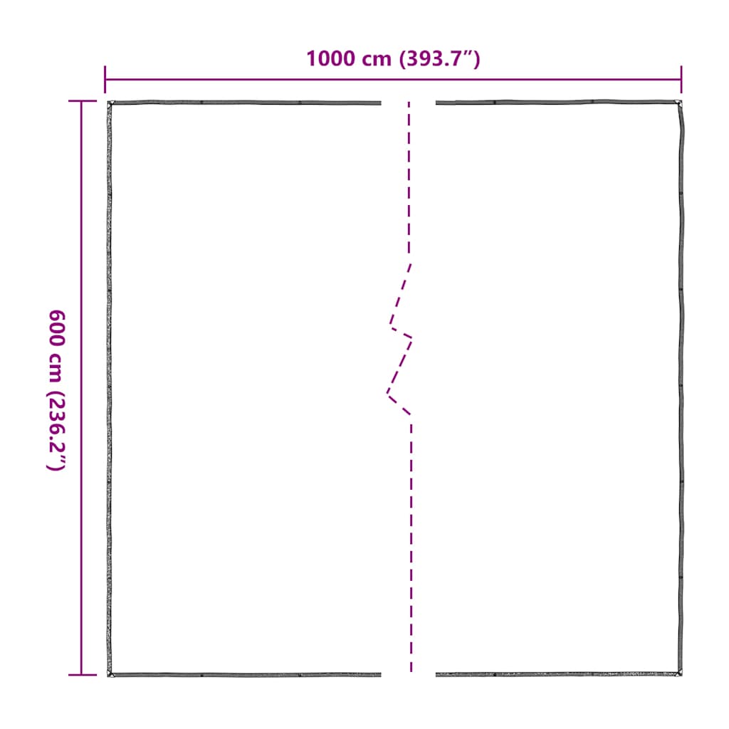 Prozirna cerada s ušicama 6x10 m polietilen