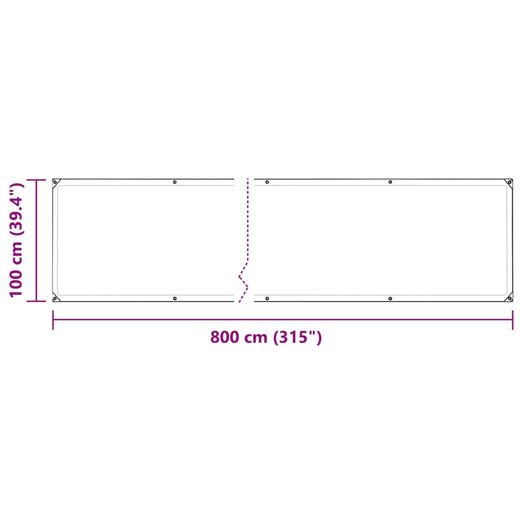 Prozirna cerada s ušicama 1x8 m PVC
