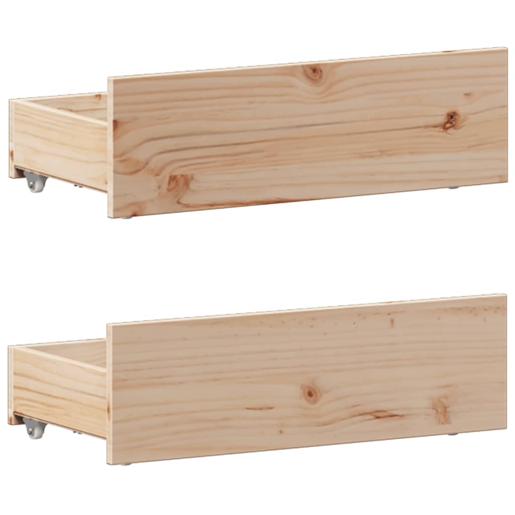Krevet s regalom za knjige bez madraca 75x190 cm borovina